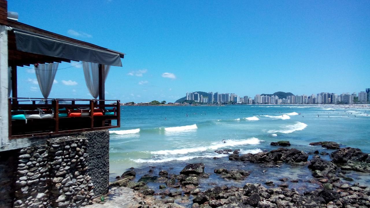 Apartamento Frente Para O Mar ,50 M Da Praia , Ar Condicionado Todos Quartos Guarujá Eksteriør bilde