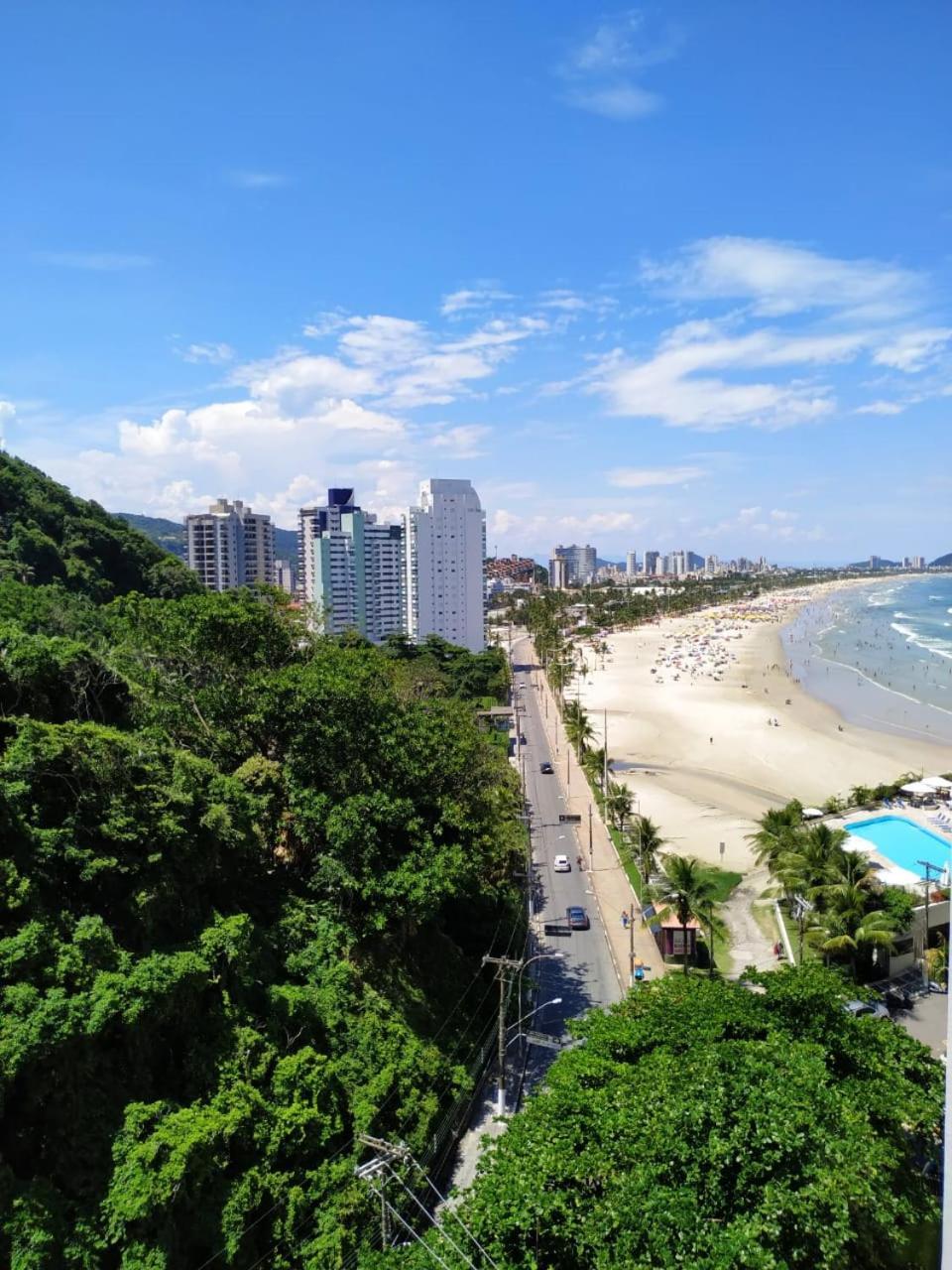 Apartamento Frente Para O Mar ,50 M Da Praia , Ar Condicionado Todos Quartos Guarujá Eksteriør bilde
